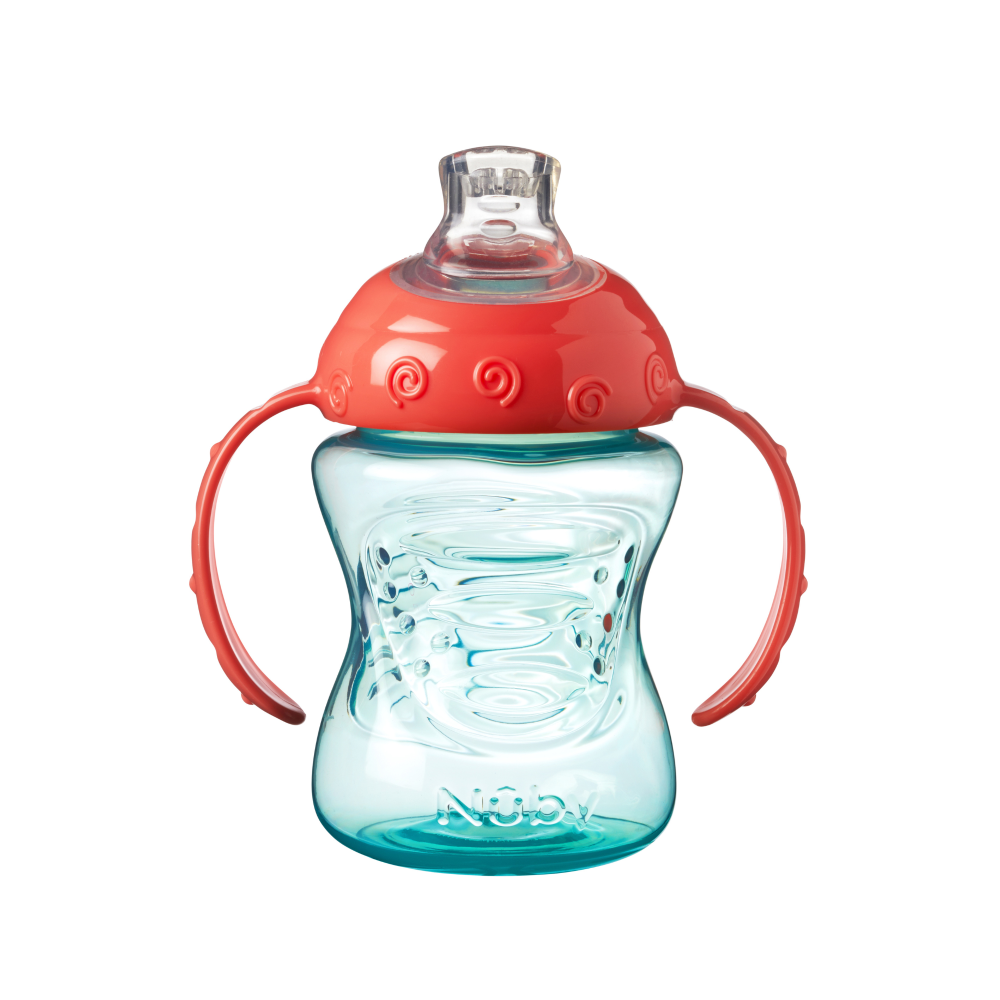 Nûby Swirl Spill Proof Mug, Blue - 6 m+