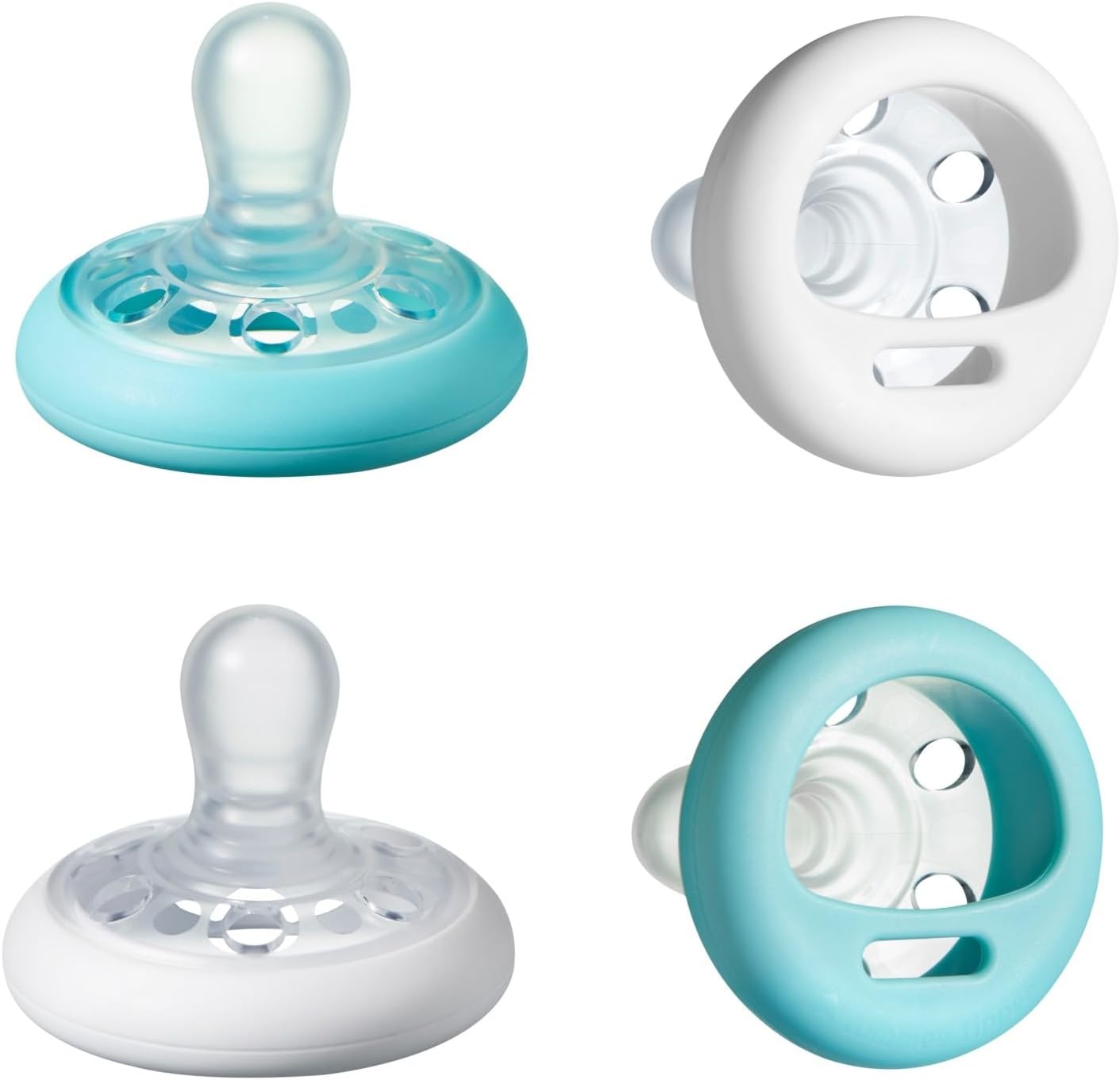 Tommee Tippee Breast-Like Pacifier, Skin-Like Texture, Symmetrical Design, BPA-Free Binkies, 0-6m, 4-Count