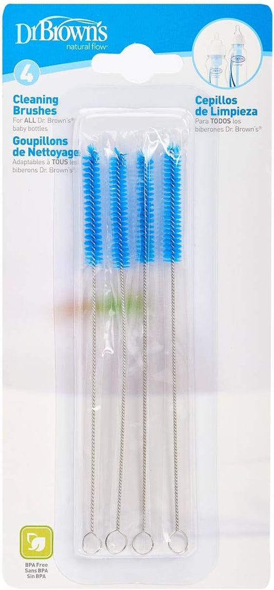 Dr Brown's Baby Infant Cleaning Milk Vent Bottle Teat Brush 4pieces Uk Sale
