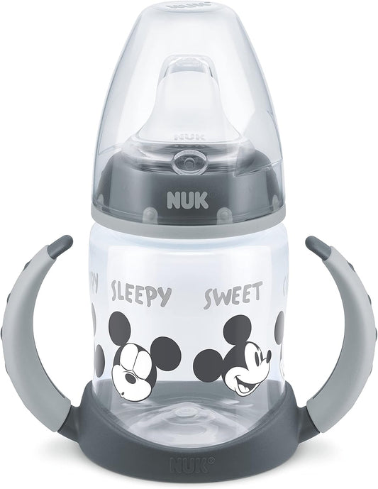 NUK Disney First Choice+ Bottle | 6-18 Months | Silicone Nipple | Anti-Colic Valve | BPA Free | 150ml | Mickey Mouse