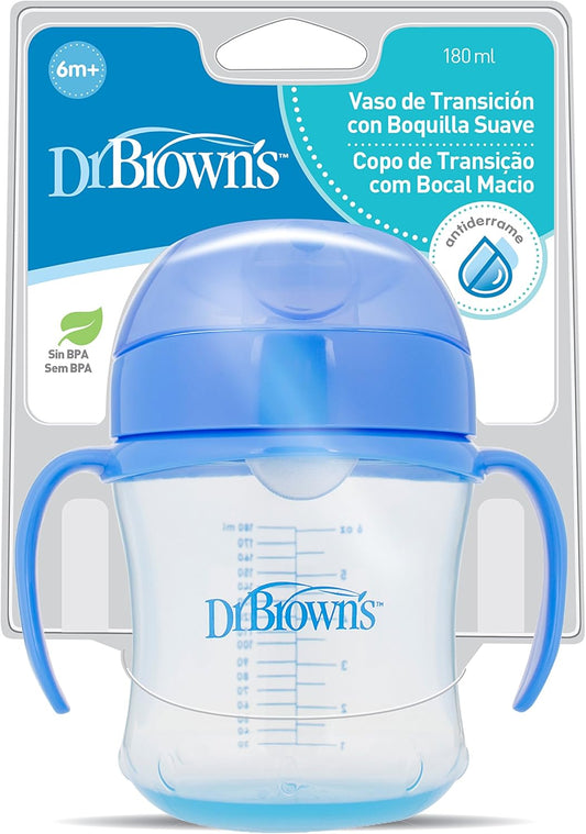 Dr. Brown's 180ml Soft Mouth Transition Cup Assorted Colours