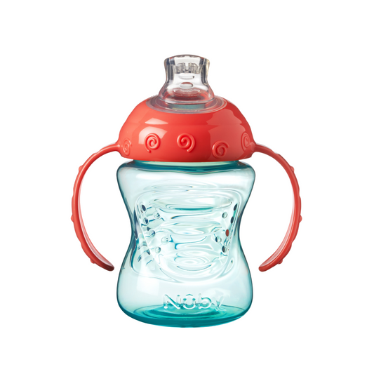 Nûby Swirl Spill Proof Mug, Blue - 6 m+